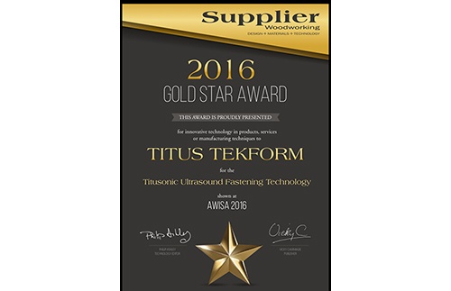Titus Tekform wins Gold Star Award at AWISA