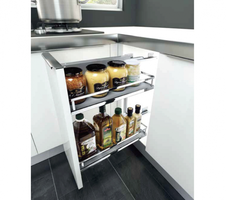 Side Mount Pull-out Diamond Basket Utility Unit