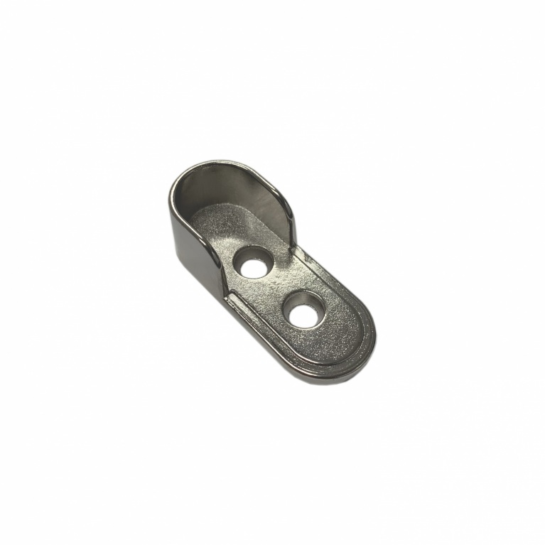 Chrome Oval Wardrobe End Flange