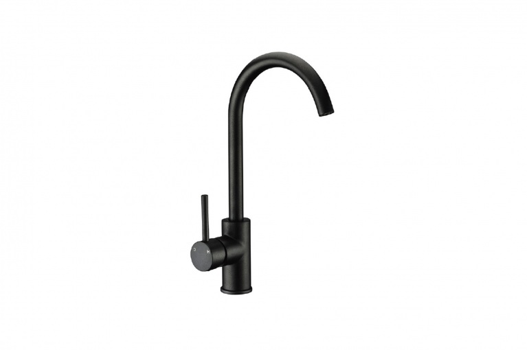 Black High Rise Goose Neck Sink Mixer