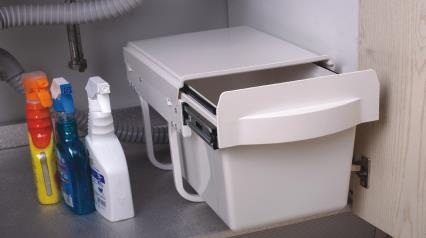 Single Pull-Out Soft Close Bin with Metal Frame