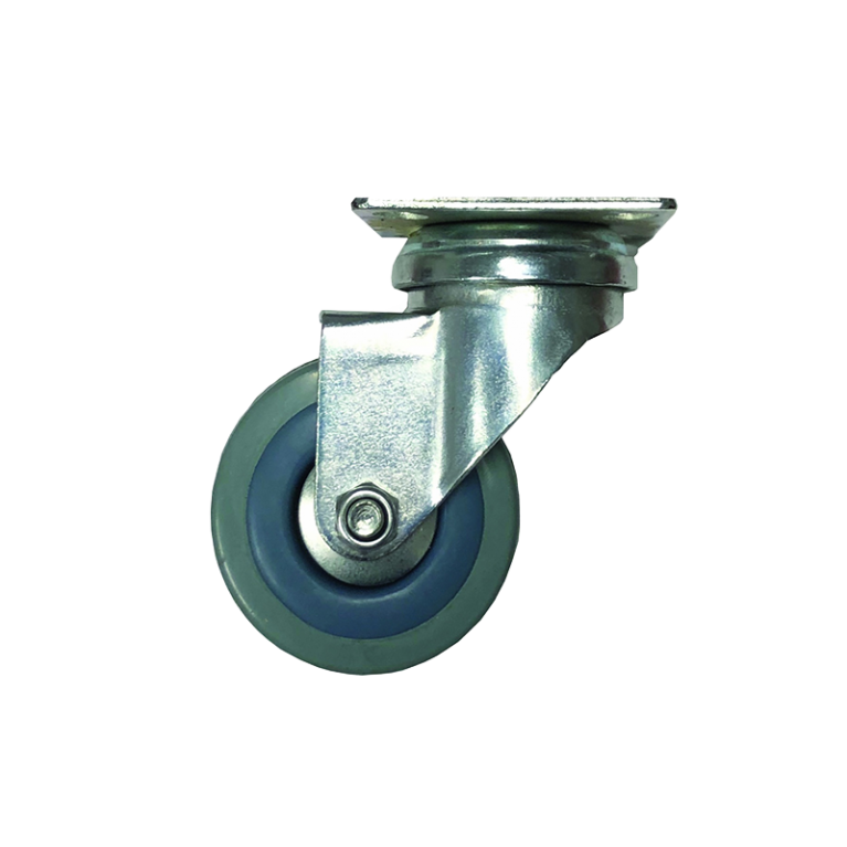 Rubber Wheel Castor Swivel with Plate