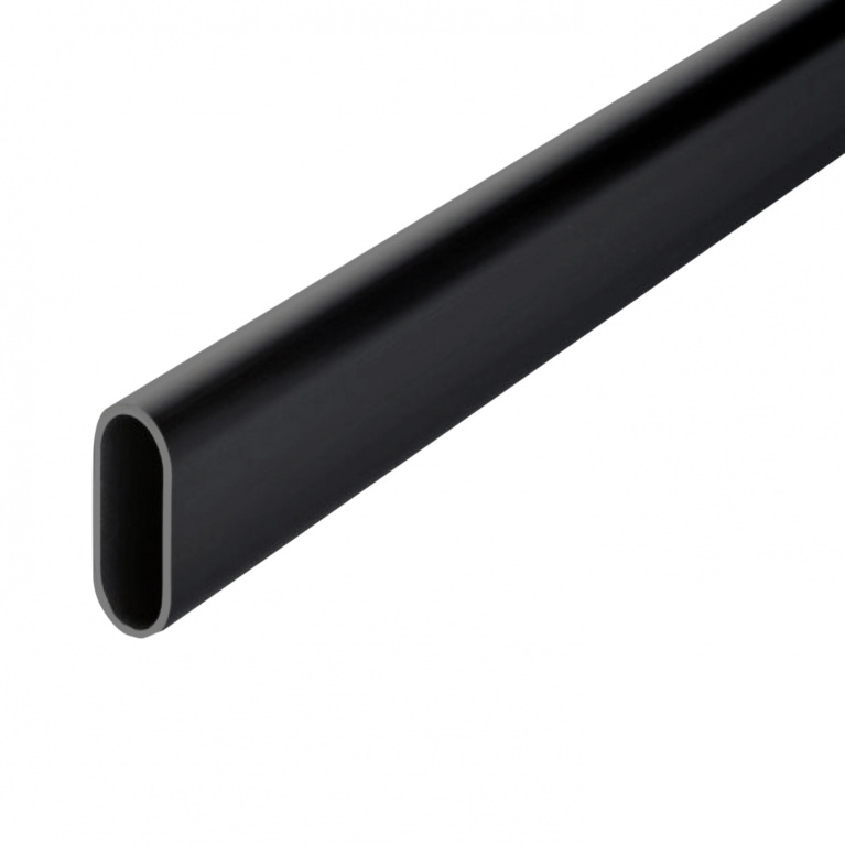 Matt Black Aluminium Oval Hanging Rail