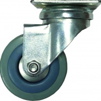 Rubber Wheel Castor Swivel with Plate