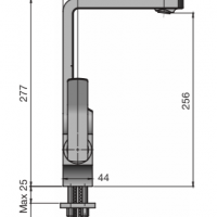 Black High Rise Square Sink Mixer