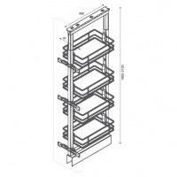 Quadra Tall Pull-out Pantry Unit