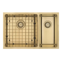 PVD Main Bowl and Half Bowl Brass Sink