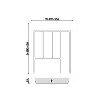 Velluto Cutlery Tray 450mm