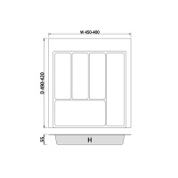 Velluto Cutlery Tray 500mm