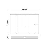 Velluto Cutlery Tray 700mm