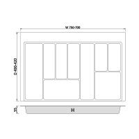 Velluto Cutlery Tray 800mm