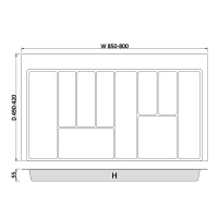 Velluto Cutlery Tray 900mm